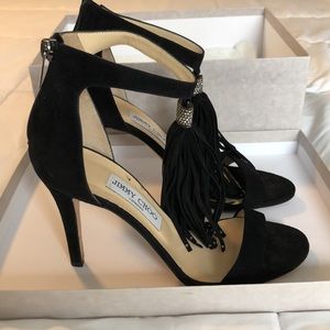 Jimmy Choo Black Suede Viola 100 Heels